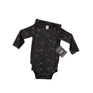 Modern Moments by Gerber Baby 2pc Set Dark Shadow Origami Bamboo 3-6M NWT